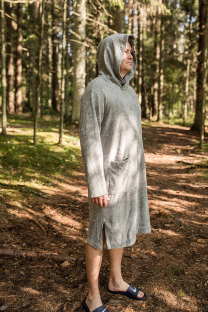 Long-Sleeve Poncho FOX - Bamboo Terry
