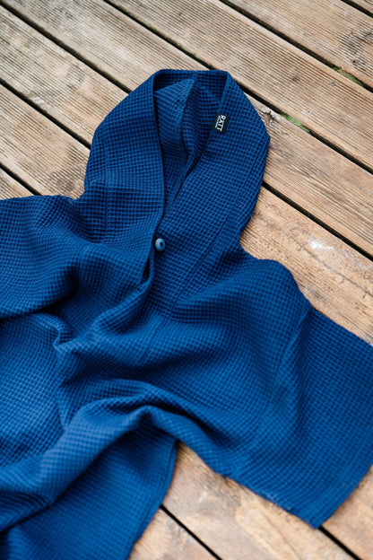 Short-Sleeve Surf Poncho - Cotton Waffle